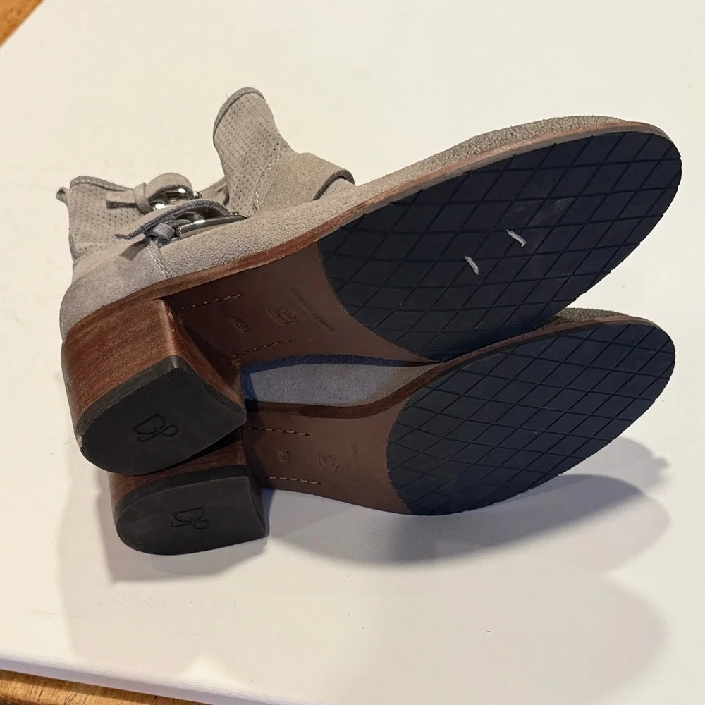 Donald J. Pliner Gray Suede Ankle Booties
